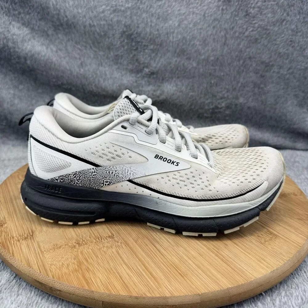 Brooks Trace 3 Shoes Womens Size 6 White Black Mesh Running Sneakers 1204011B191